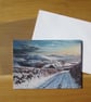 Snowy Welsh Winter Landscape Christmas & Seasonal Card- Original Art Design- 5x7 - Image 5
