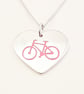 Bicycle Heart Pendant (Large), Handmade Jewellery for Cyclist - Image 7