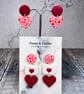 Screen Printed Heart Studs - Image 2