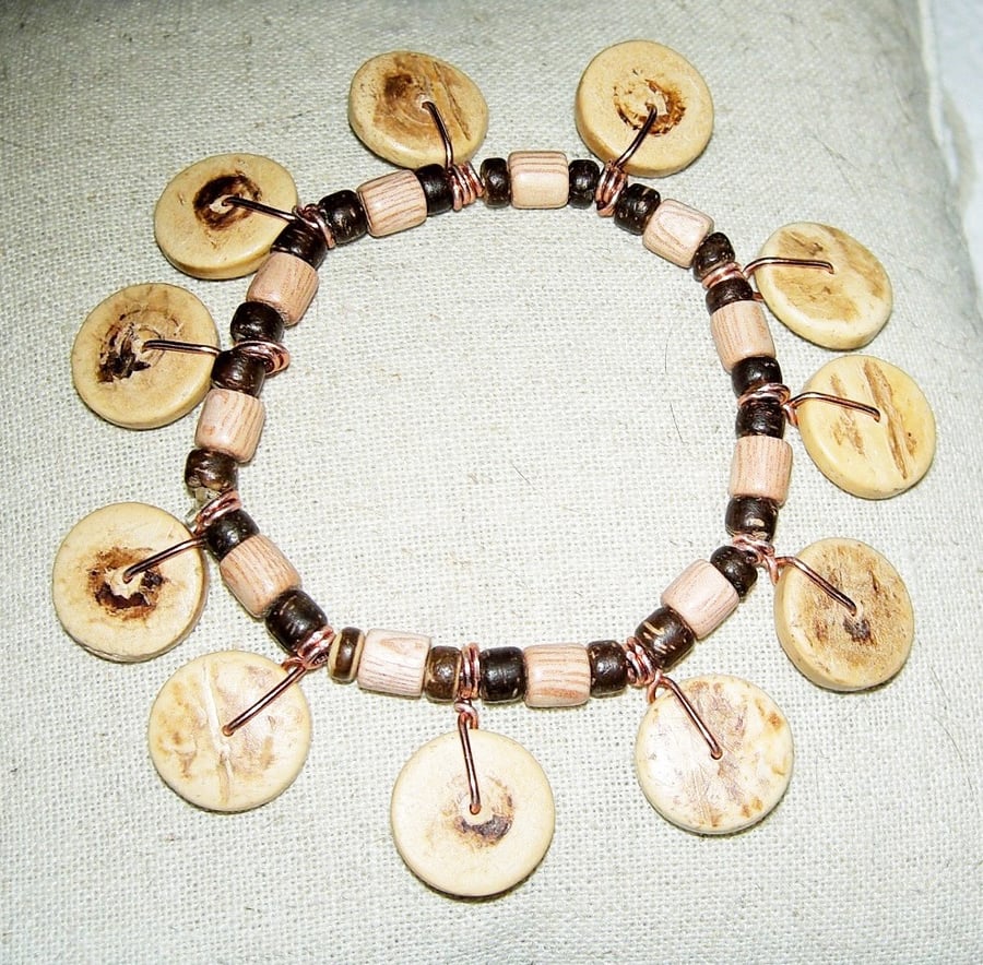 Unusual Organic  Wood Bracelet 