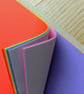 Rainbow A5 Journal Hand Made Notebook - Bright Colours. Free UK Shipping - Image 2