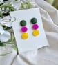Three Circle Pop Drop Earrings - Image 3