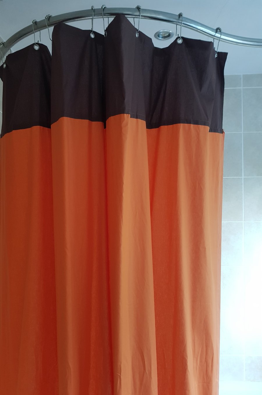 Totally 70's Organic Cotton Shower Curtain, washable non-waxed