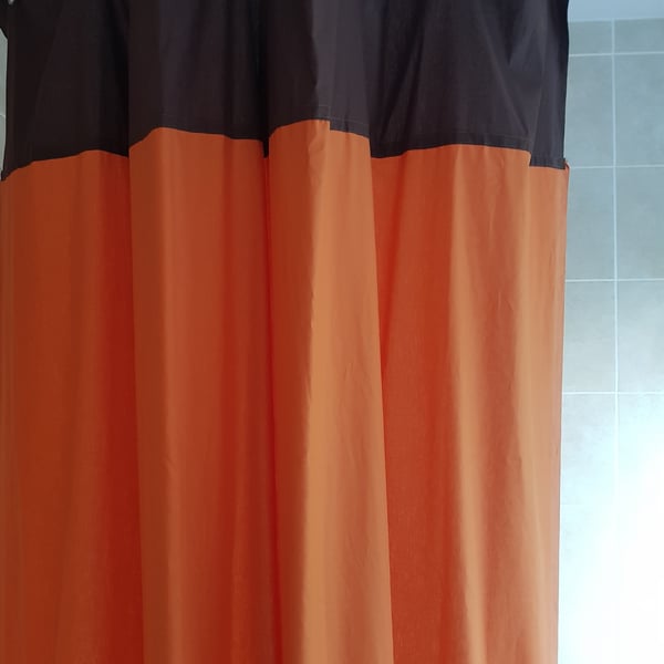 Totally 70's Organic Cotton Shower Curtain, washable non-waxed