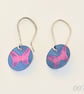 007 - Handmade Aluminium and Silver Reversible Earrings - Image 1