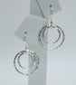 Sterling Silver Circle Drop Earrings - Image 1