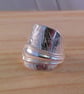 Upcycled Sterling Silver Hammered Dubarry Wrap Spoon Ring
