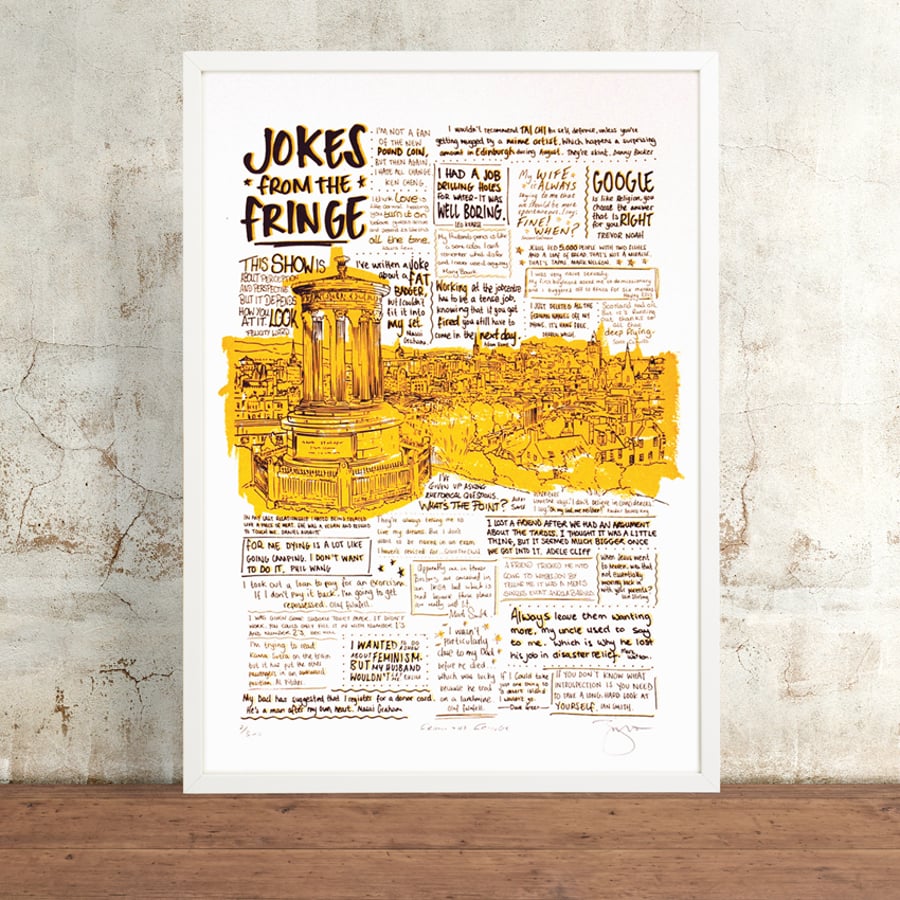 Jokes from the Fringe Hand Pulled Limited Edition Screen Print