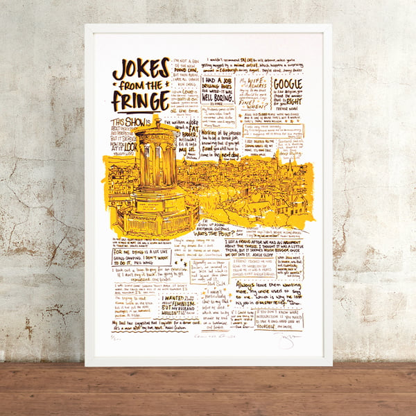 Jokes from the Fringe Hand Pulled Limited Edition Screen Print