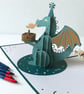 Handmade Pop up Party Dragon Card - Image 1