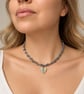 Handmade Hematite Necklace with Crystal Heart Pendant – Natural Stone Jewellery