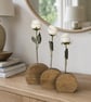 Reclaimed Oak Bud Vase Set – Handmade Wooden Test Tube Vase Set