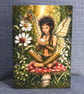 Birthday Card Destiny Fairy - Crystal Ball Fairy on Toadstool - A5 Greeting Card