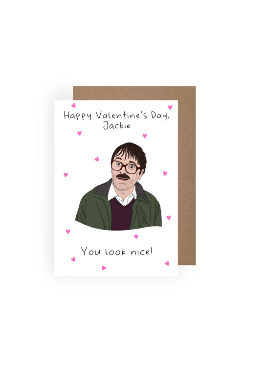 Friday Night Dinner Themed Valentines Day Card, Jim and Wilson Valentine Card