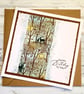 Birthday Card - Forest and Deer - handcrafted birthday card, layered design - Image 2