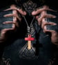 Minimalist Red & Wood Effect Cross Necklace - Ritual-Craft Talisman
