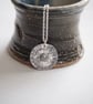 Daisy Pendant, Silver Necklace Pendant, Flower Jewellery, gardener gift - Image 1