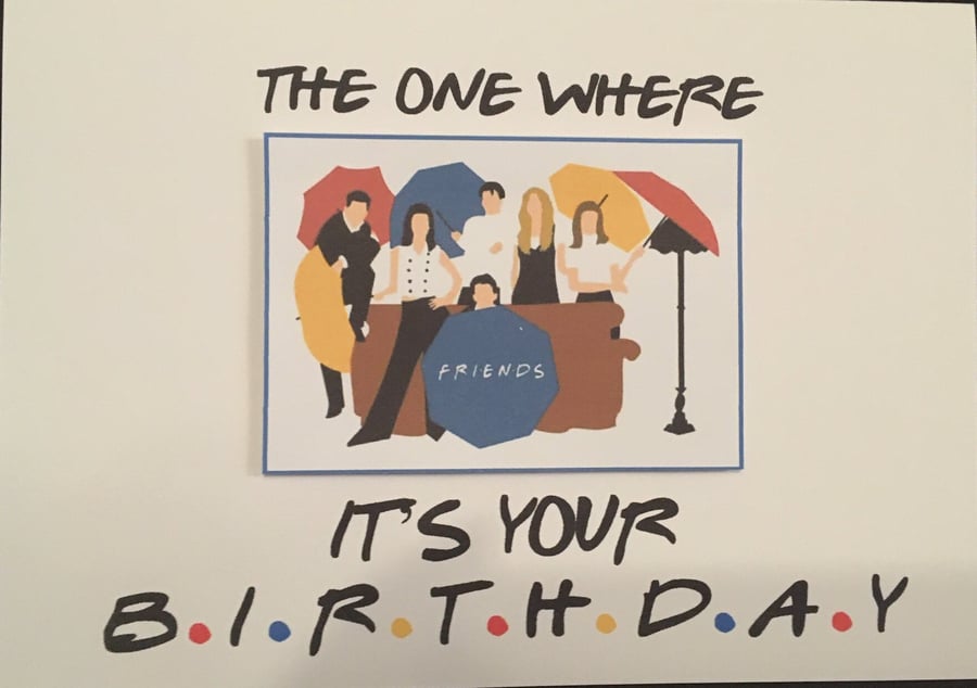Friends Birthday - TV Inspired Card - Personalised for a Special Birthday