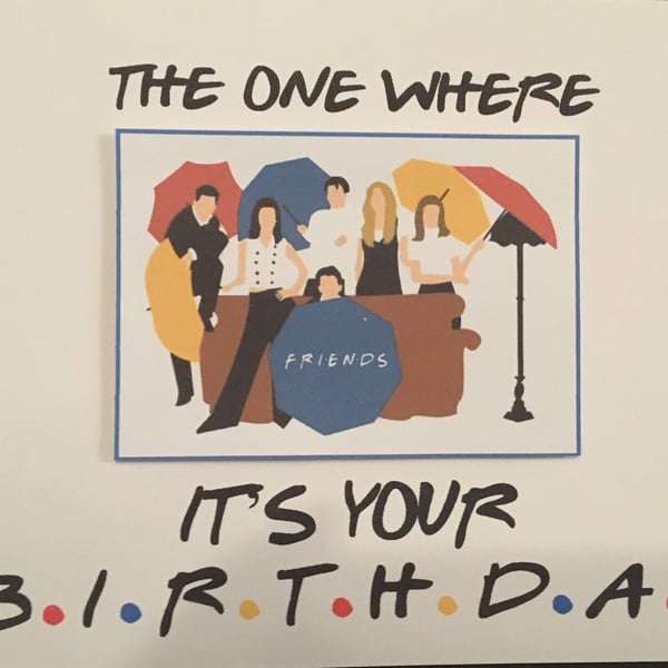 Friends Birthday - TV Inspired Card - Personalised for a Special Birthday