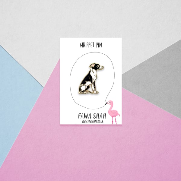 Whippet Dog - Hard Enamel Pin - Jewellery