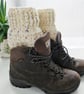 Gift Set - Hiking Mitts & Boot Cuffs, Blue & Cream - Image 7