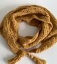 COTTON blend scarf. 'Landscape' .Soft, lightweight , all-seasons .Mustard, Gold. - Image 4