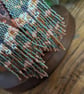 Beaded fringe earrings moth