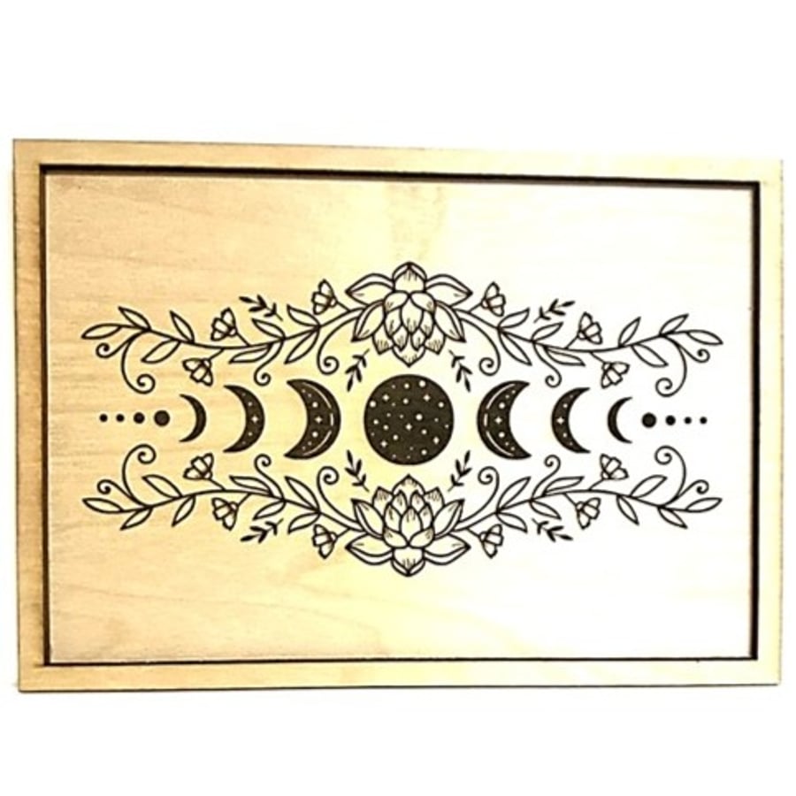 Embrace the Beauty of the Night – Handmad Moon Phases Wall Art-Celestial Plaque