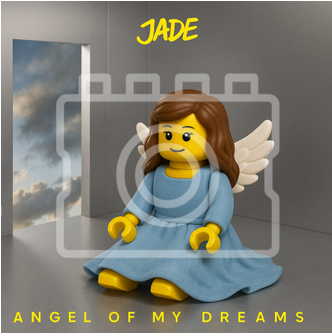 LEGO-Inspired Jade – Angel of My Dreams 5x5" Print (Mounted for 9x9" Frame)