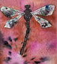 Hand painted Dragonfly card - Image 2