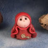 Spring Sale ... Keykeeper Gnome 'Ena' with golden key OOAK Sculpt Ann Galvin