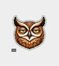 Funny Vinyl Sticker For Adults - Grumpy Owl Face