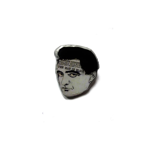 Johnny Cash Resin Brooch by EllyMental