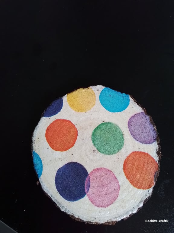 Woodslice decoupage coaster 