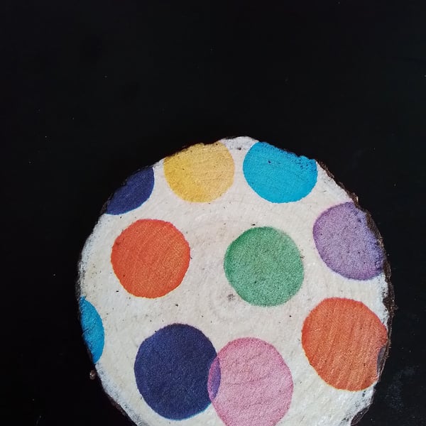 Woodslice decoupage coaster 