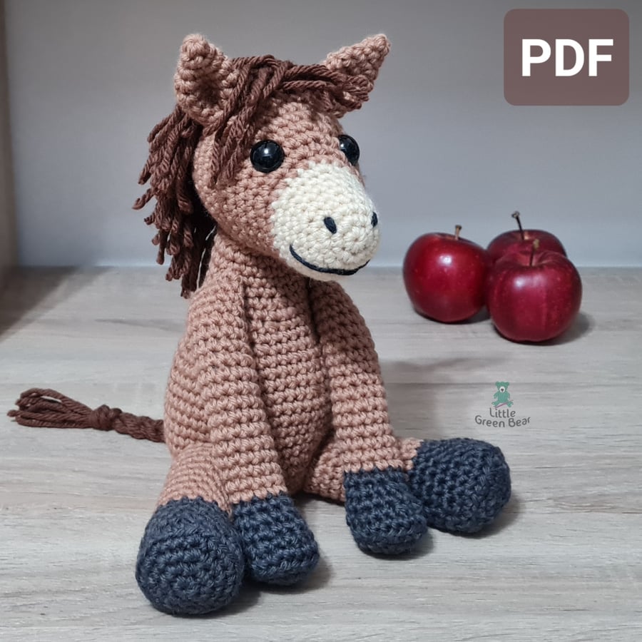 Harrold the Horse Crochet Pattern, Pony Amigurumi Pattern