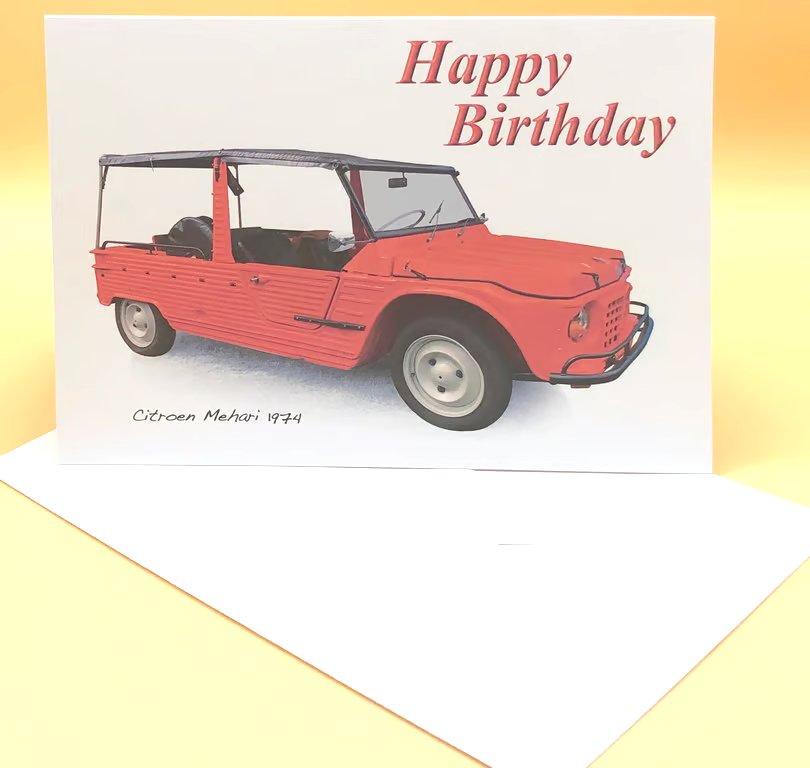 Citroen Mehari 1974- Birthday, Anniversary, Retirement or Plain Card