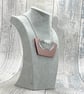 Recycled Aluminium Drink Can Base, Rose Gold Acrylic Shape Necklace Pendant