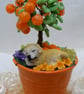 Orange Fruit Tree with sleeping Dog. - Image 1