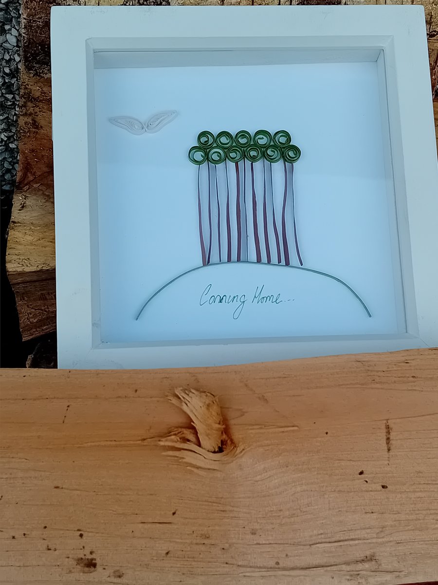 Framed Quilled 'Coming Home' Trees