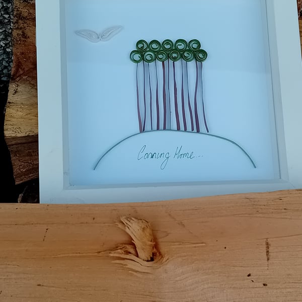 Framed Quilled 'Coming Home' Trees