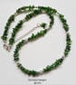 Designer Russian Diopside Nugget Necklace Silver Plate - Image 3