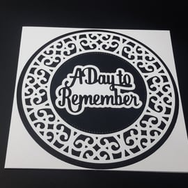 A Day to Remember greeting card - Black and White
