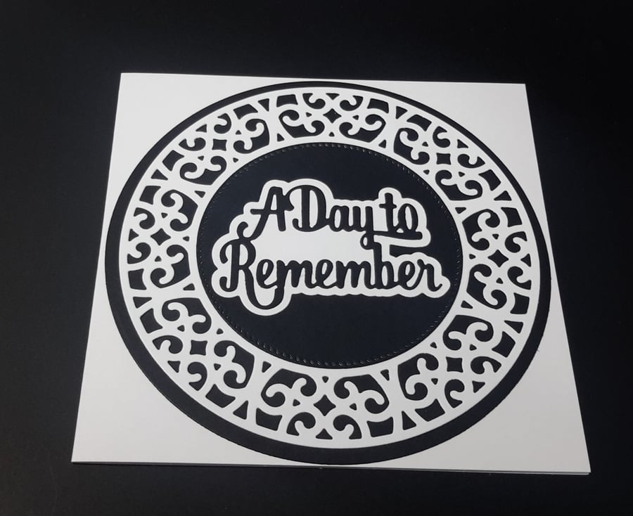A Day to Remember greeting card - Black and White