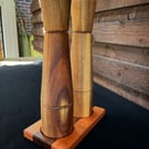 Salt & Pepper Tray – Walnut & Cherry Spice Holder – No.01