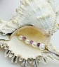 Freshwater Pearl & Amethyst Bar Necklace - Image 3
