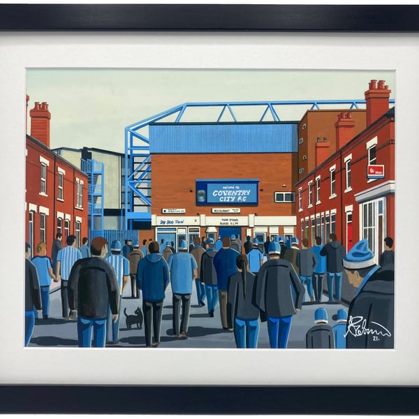 Coventry City FC, Highfield Road Framed, Football Art Print 14" x 11" Frame Size