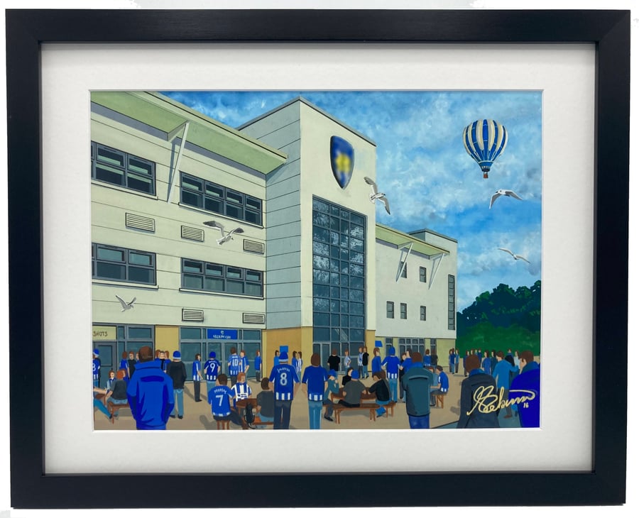 Colchester Utd F.C, Colchester Community Stadium. High Quality Framed Art Print