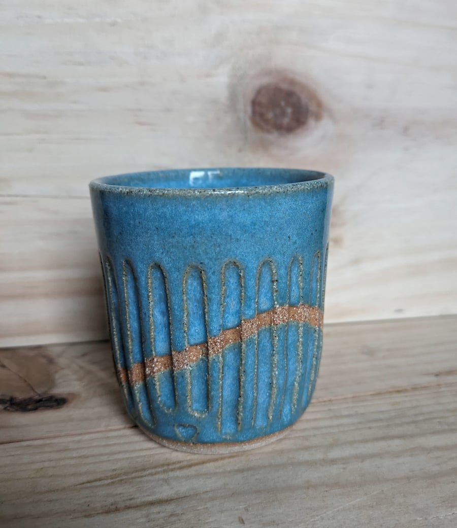 Midi Scandi blue coffee tumbler