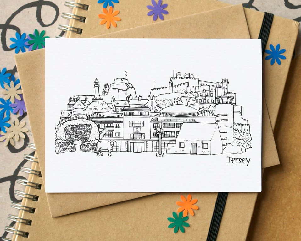 Jersey Skyline Greetings Card